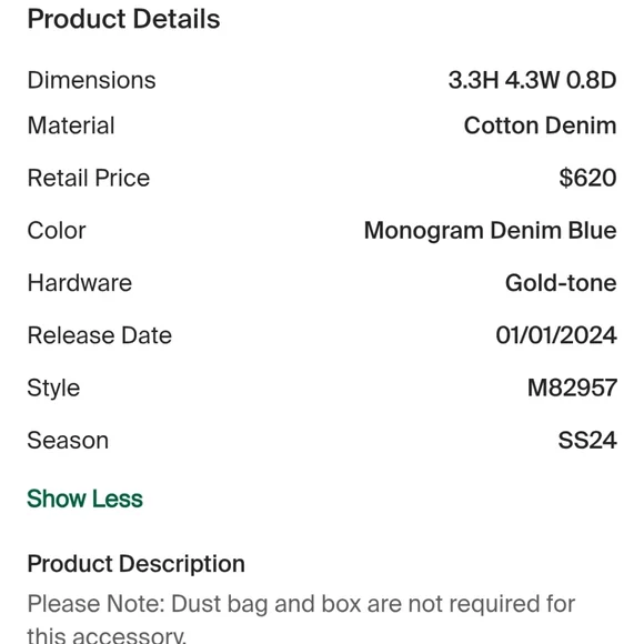 Monogram Cotton Denim Zip-Around Wallet in Blue - Picture 9 of 13